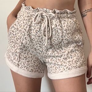Abercrombie and fitch Cloud soft collection leopard Paper Bag Shorts